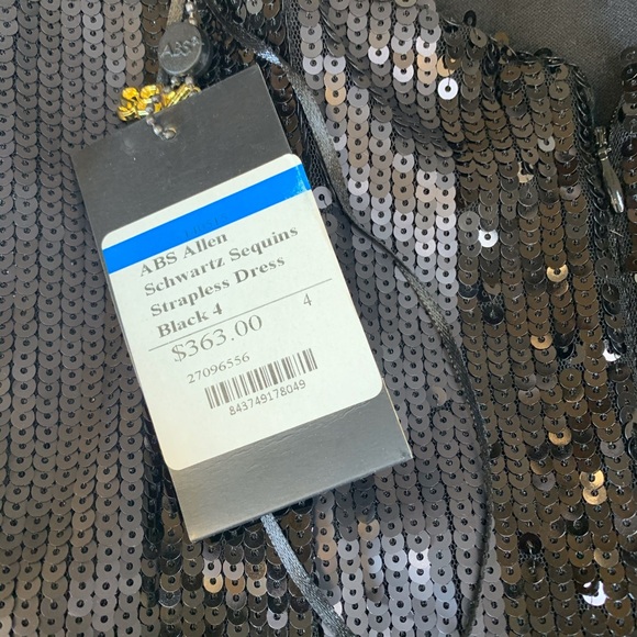 ABS Allen Schwartz Sequins Strapless dress - Picture 4 of 8